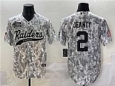 Men's Las Vegas Raiders #2 Ashton Jeanty 2024 Arctic Camo Salute to Service Stitched Baseball Jersey,baseball caps,new era cap wholesale,wholesale hats